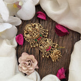 Vriksham Designer Double Lakshmi Design Jada Billai-Red Green-G19265